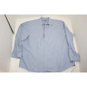 Duluth Trading Co  Button Up Long Sleeve Shirt 2XL  Blue White Striped Casual